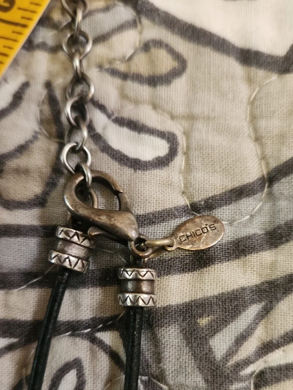Chico's Plus Wrapped Agate Slice Pendant Necklace